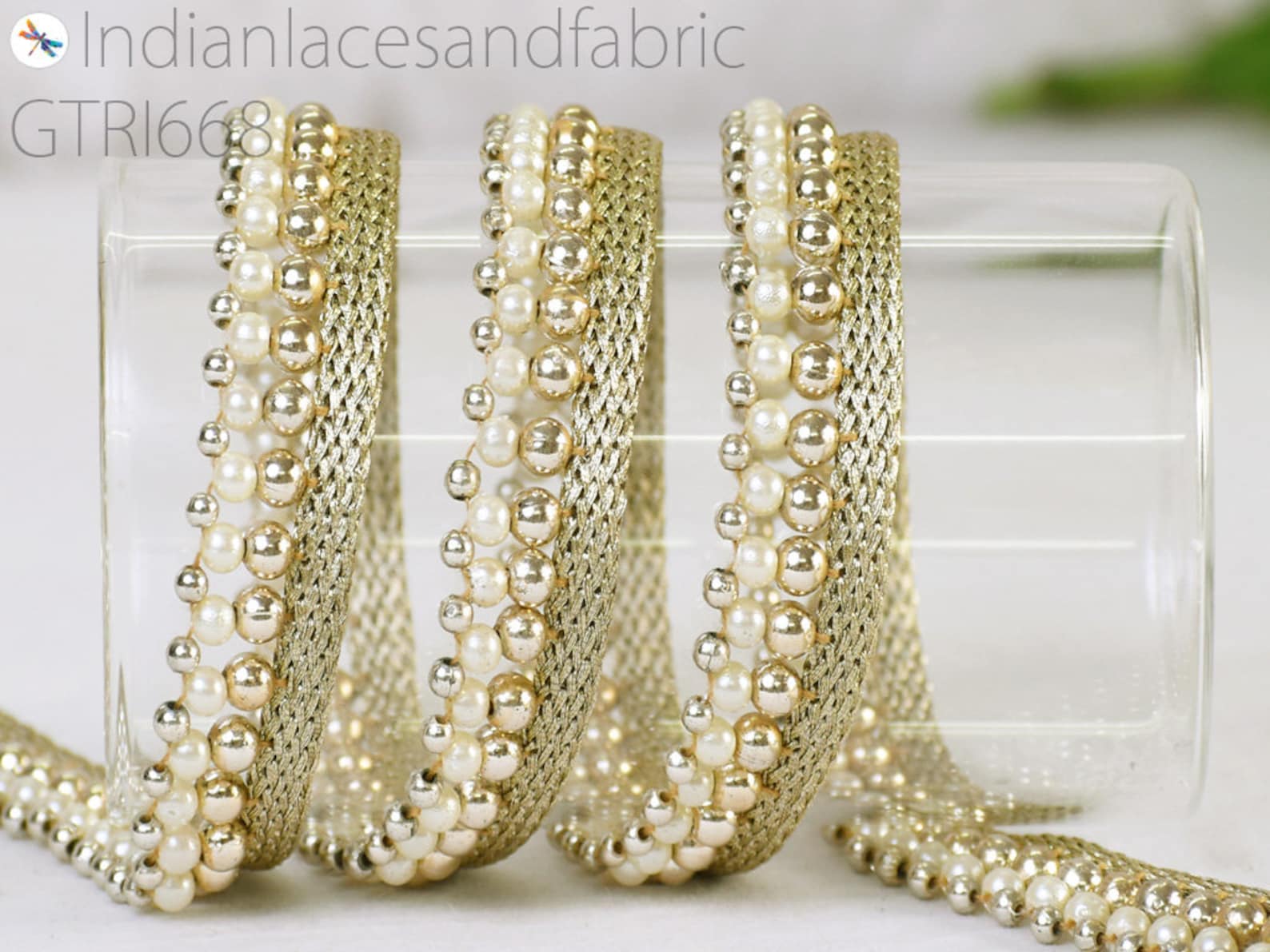 9 Yard Indian Beaded Piping Cording Tape Decorative Trims Etsy