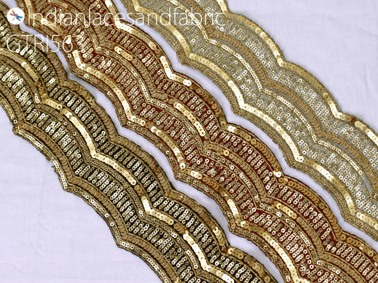 Embroidered Indian Scallop Edge Fabric Trim by Yard Decorative Etsy