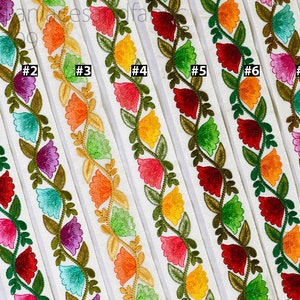9 Yard 4cm Indian Crafting Sewing Sari Borders Embellishments Home Decor Decorative Embroidered Costume Trim Drapery Hats Bag Saree Ribbons