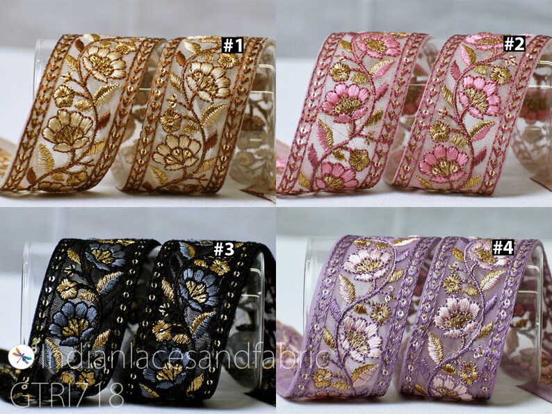 2 Yard Embroidered Fabric Trim Gift Wrapping Ribbon Home Decor India - Home Decor Fabric Trim 2 Yard Embroidered Fabric Trim Gift Wrapping Ribbon Home Decor India - Home Decor Fabric Trim