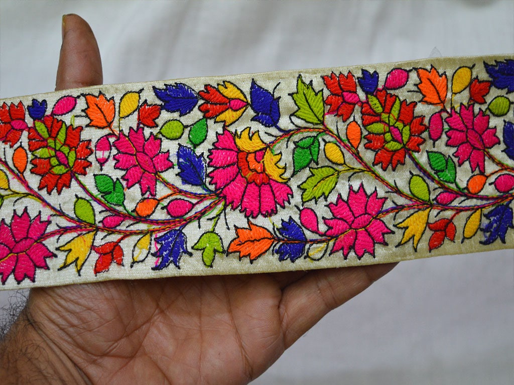 Indian fabric trims and embellishments Sari Border Trim By The Etsy