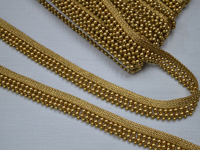 4 yard Gold Beaded Piping Trim Cording Sewing Trim Indian | Etsy