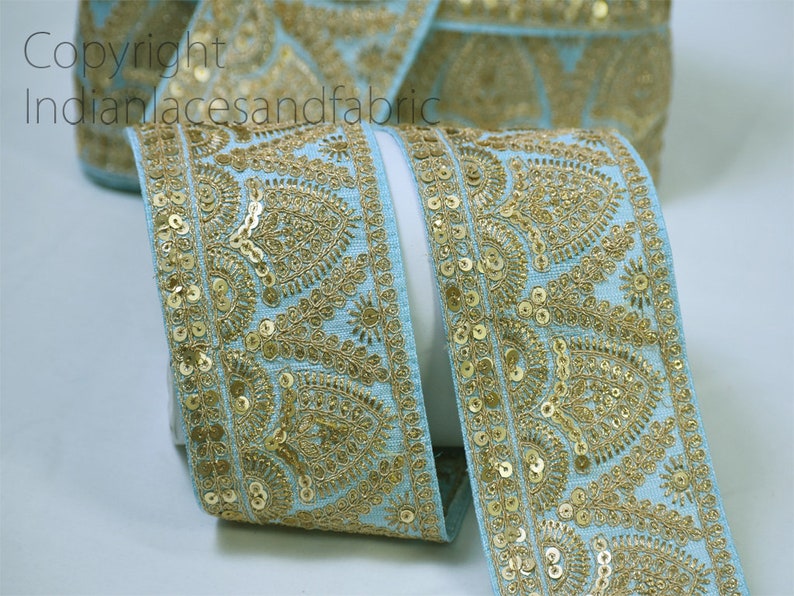Indian Powder Blue Sequined Embroidered Laces Saree Border Fabric Trim By The Yard Ts Sari Ribbon Crafting Sewing Cushions Home Decor Co Lace Papercraft - Home Decor Fabric Trim Indian Powder Blue Sequined Embroidered Laces Saree Border Fabric Trim By The Yard Ts Sari Ribbon Crafting Sewing Cushions Home Decor Co Lace Papercraft - Home Decor Fabric Trim