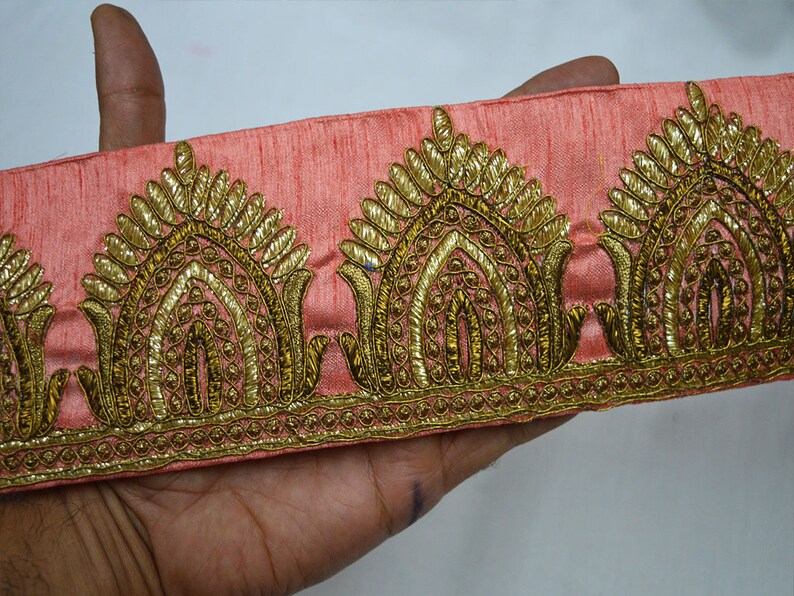 Fabric Trims and embellishments Copper Gold Trim by the Yard Etsy