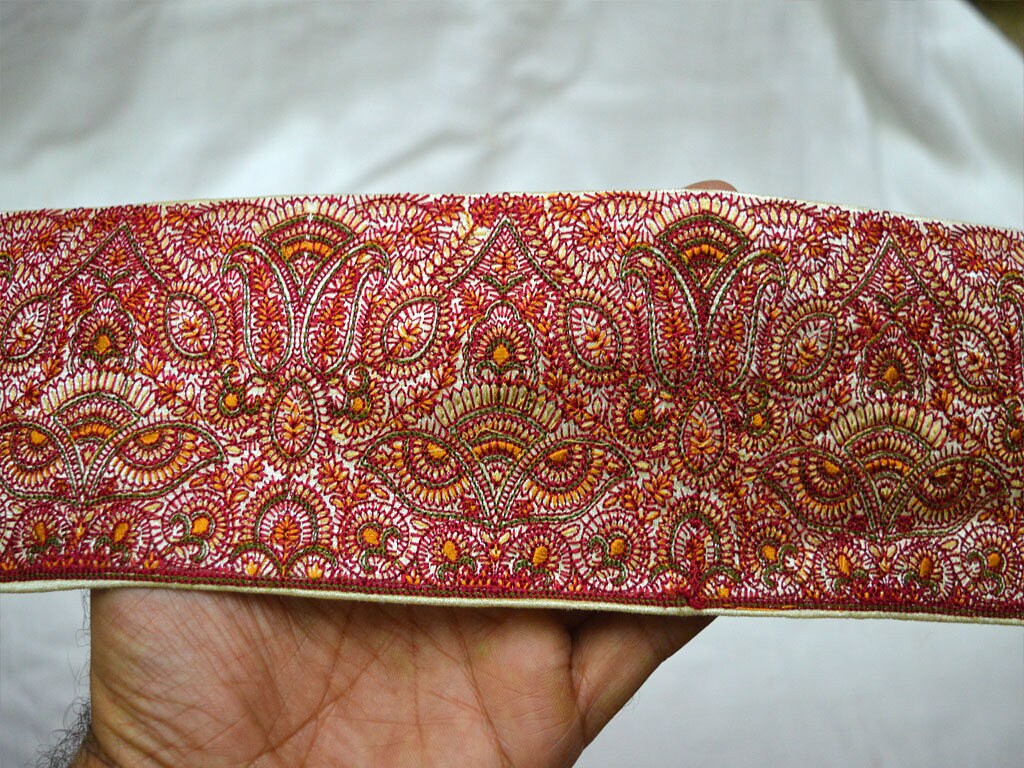 Multicolor Embroidered Ribbon Decorative Trims Fabric Trim Etsy