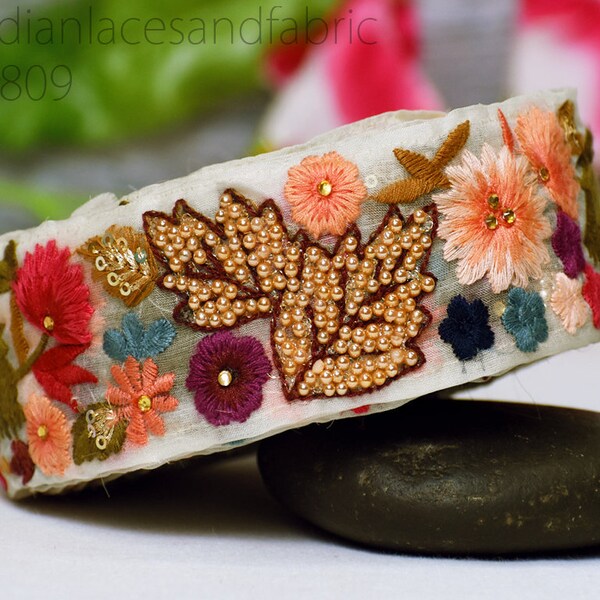 Beaded Ribbon Trim Etsy