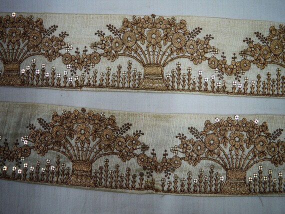 1 Yard Ethnische Band Dekoband Stoffborte Stoffbänder Fransenborte Münze