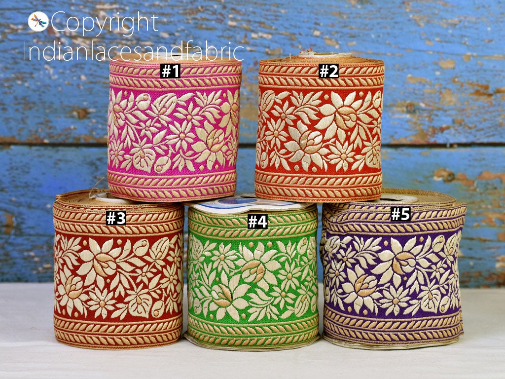Jacquard Trim By The Yard Brocade Ribbon Clothing Sewing Trimmings