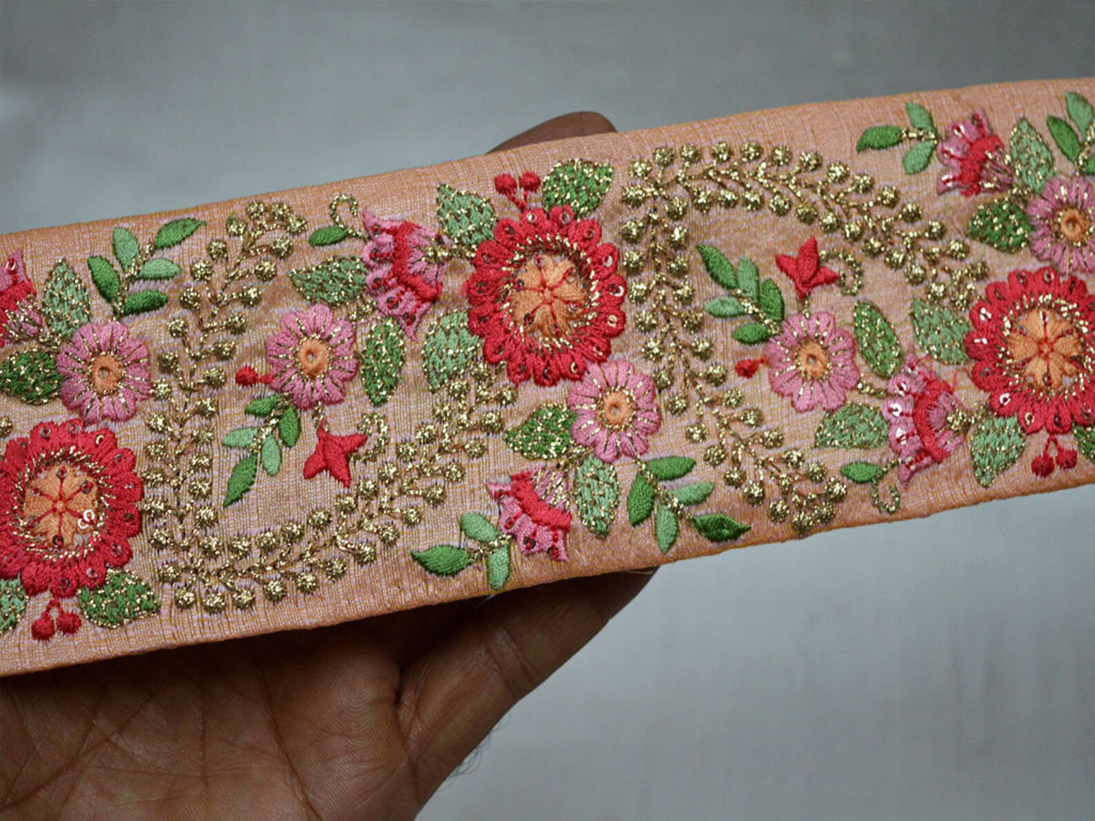 Indian Laces and Trims Saree Border Fabric Trim by the Yard Etsy