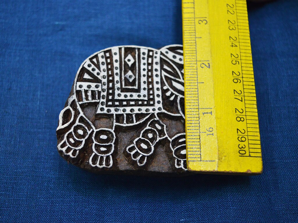 Decorative Blocks Indian Wood Block Printing Stamps Elephant Etsy