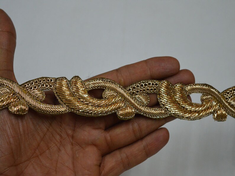 Crafting Decorative Zardozi Gold Trim by the Yard Indian Saree Etsy