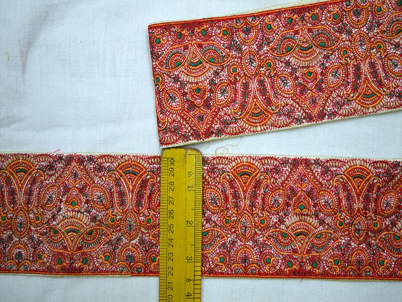 Fabric Trim Multicolor Embroidered Ribbon Decorative Trims Etsy