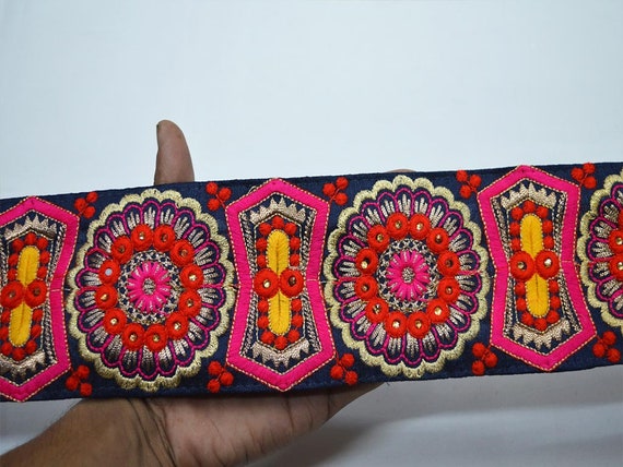 Navy Blue Indian Saree Sewing Embroidered Decorative Sari | Etsy