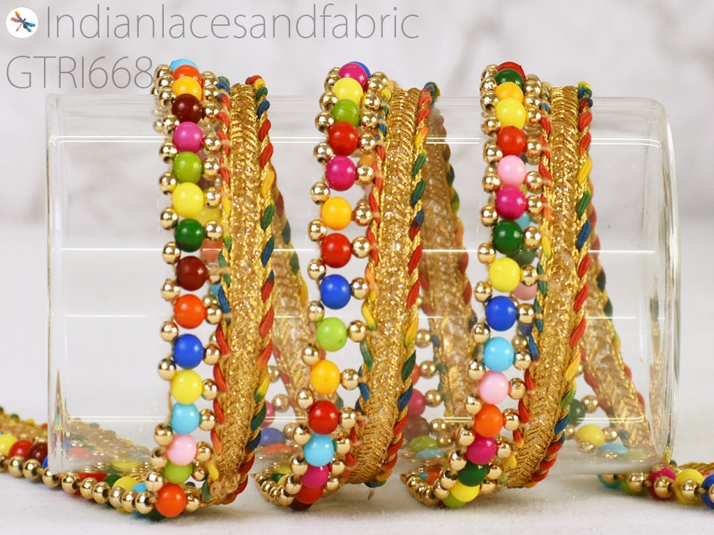 9 Yard Indian Beaded Piping Cording Tape Decorative Trims Etsy