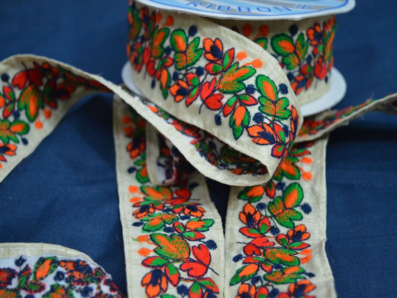 Embroidered Trim Trim By 2 Yard Sewing Trim Decorative Etsy