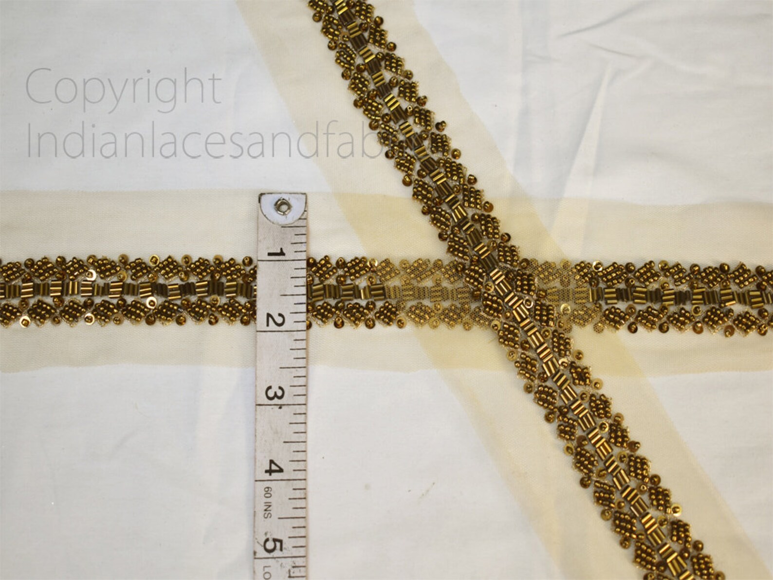 Exclusive Antique Gold Beaded Trim by the Yard Wedding Gown Etsy