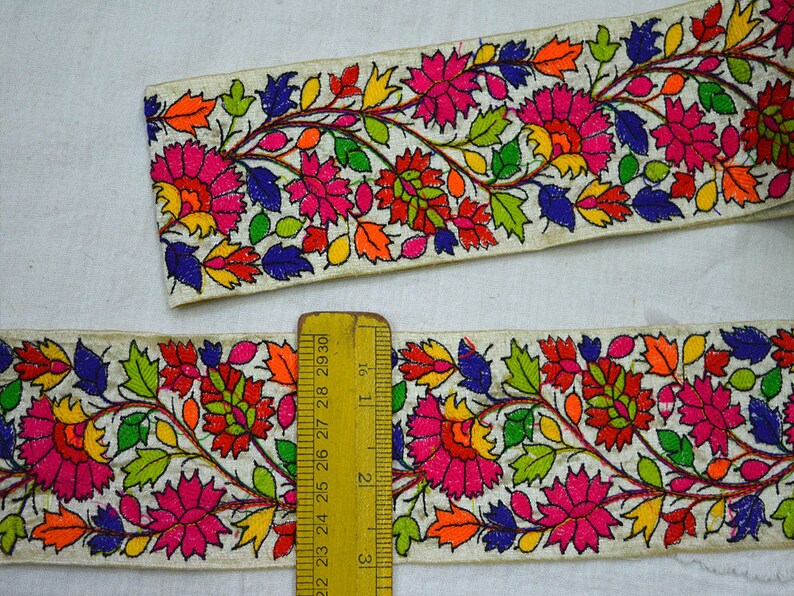 Indian fabric trims and embellishments Sari Border Trim By The Etsy