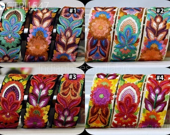 9 Yard Indian Trim Decor Sari Border DIY Crafting Ribbon Sewing Fabric Embroidered Decorative Costumes Cushion Curtain Home Decor Trimming