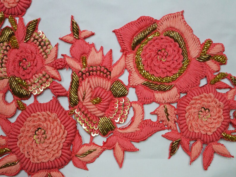Indian Appliques Embroidered Applique Craft Embroidered Patches For 12 Pieces