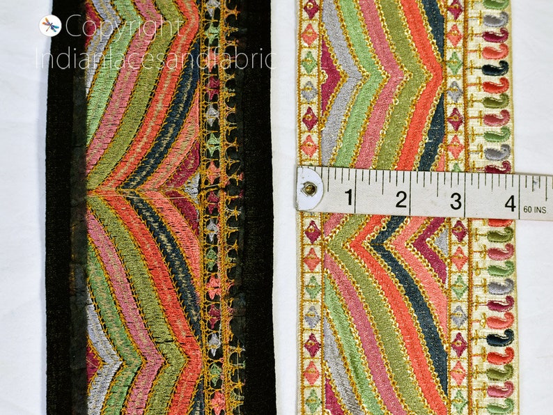 9 Yard Wholesale Indian Embroidered Sari Border Trim Embroidery Embellishment Saree Ribbon Cushions Home D\u00e9cor Sewing DIY Crafting Trimming