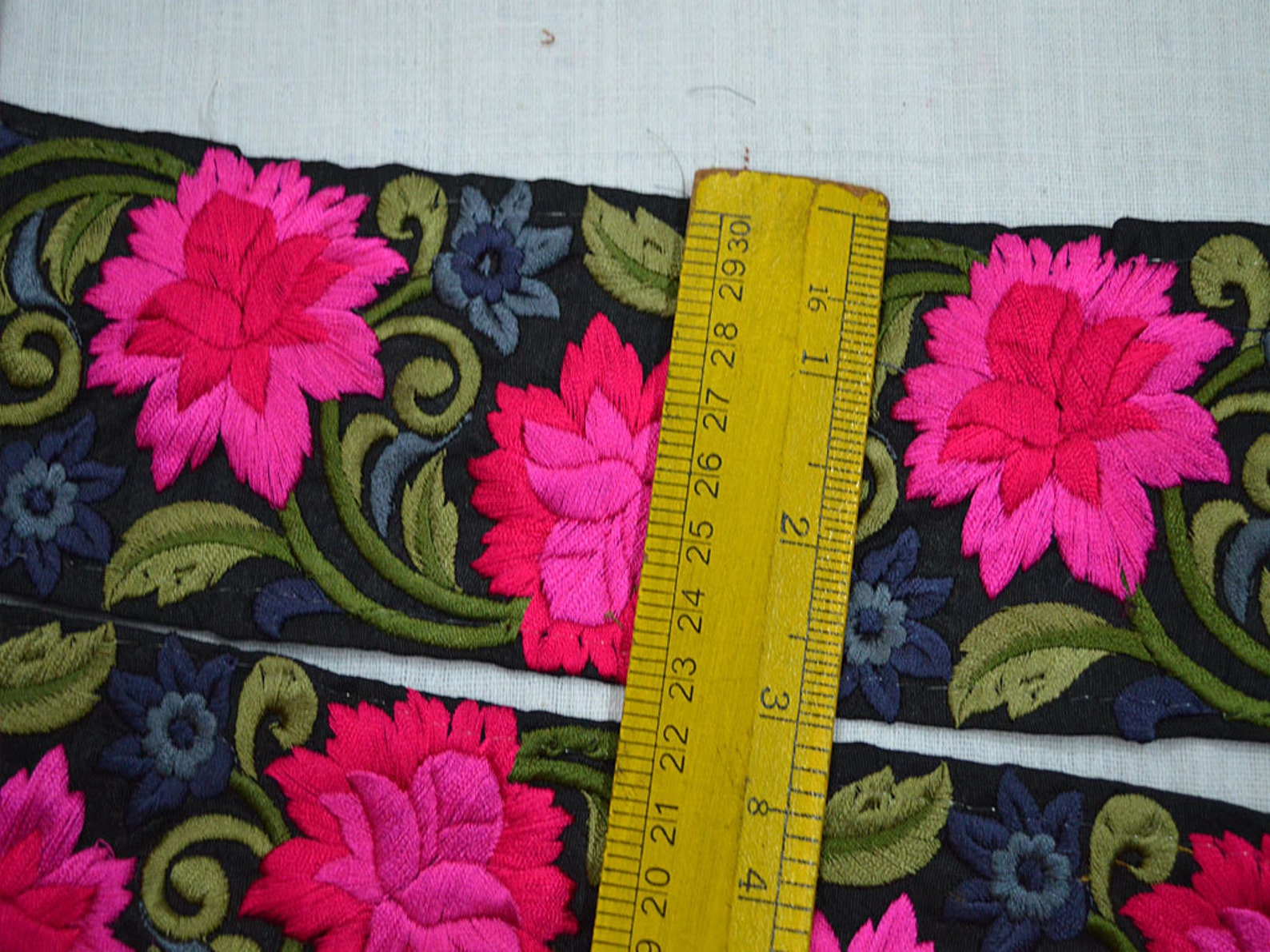 Trim By The Yard Sewing Fabric Trim Silk Embroidered Ribbon Etsy