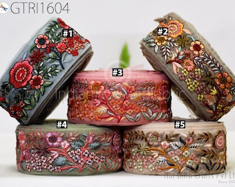 9 Yard Indian Embroidered Ribbon Bird Fabric Trim Sari Border Saree Trimming Sewing Dress Cushions Embroidery Crafting Laces Home Decor