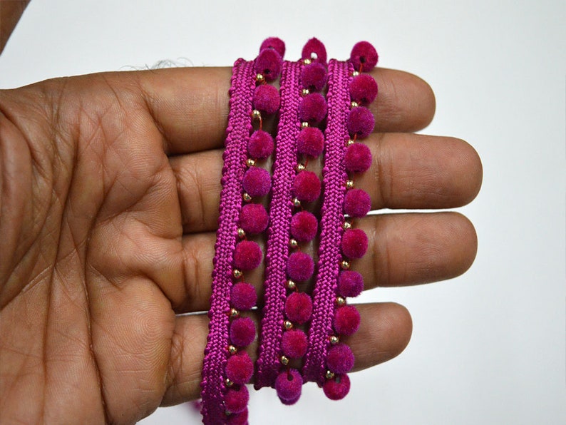 Magenta Fringe Trim Wholesale Velvet Beaded Sewing Trim By 9 Etsy