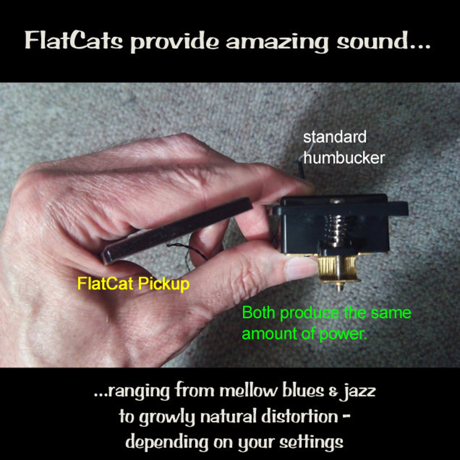 Flatcat™ Surfacemount Electric Guitar Pickup Etsy