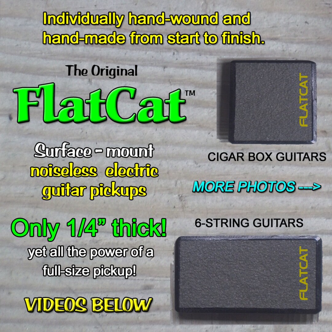 Flatcat™ Surfacemount Electric Guitar Pickup GEN 11 Etsy