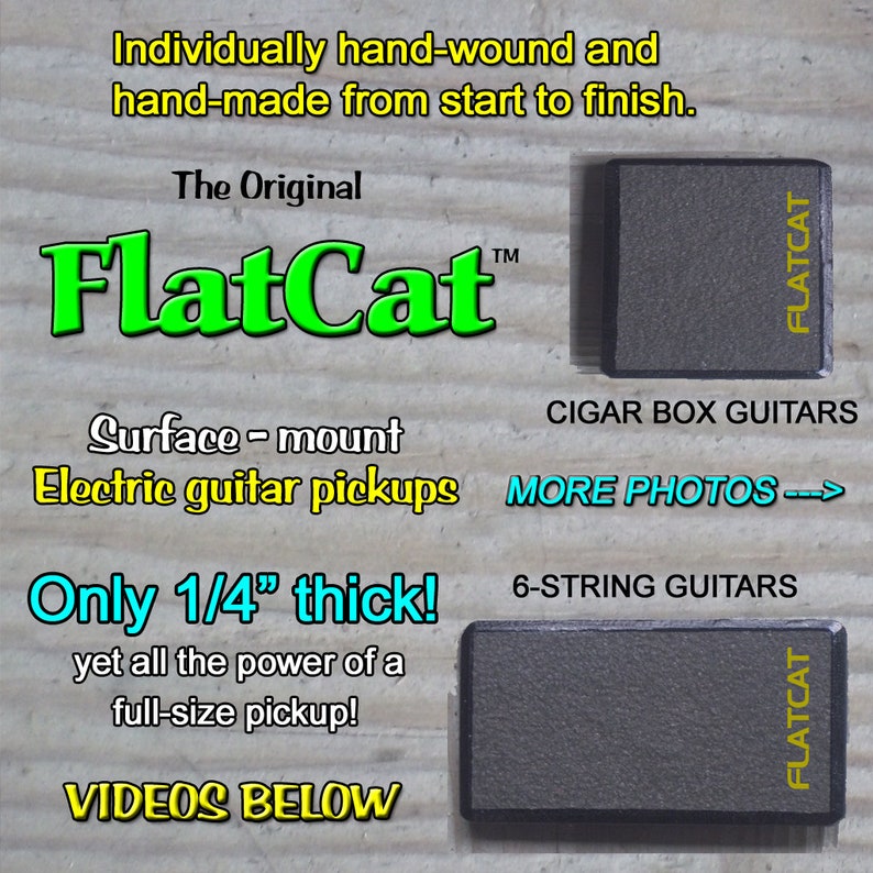 FlatCat ™ Aufbau-E-Gitarren-Tonabnehmer GEN 11 Bild 1