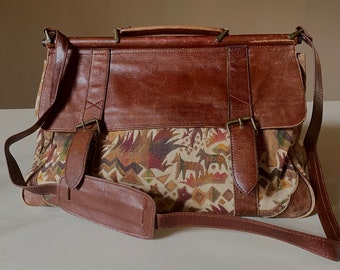 80S VINTAGE LEATHER SATCHEL bag