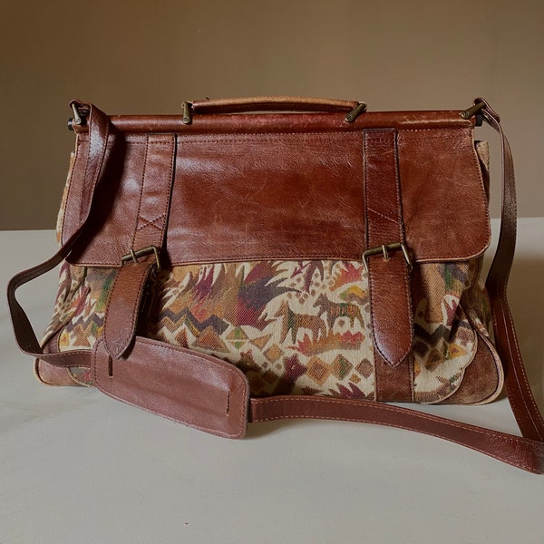 80S VINTAGE LEATHER SATCHEL bag