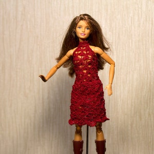 Handmade dress for 11 1/2 inch fashion dolls and other dolls with similar body size