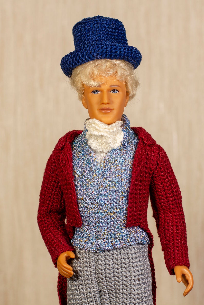 Ken Clothes Ken Costume Ken Gown Crochet Ken Historical Doll Costume A