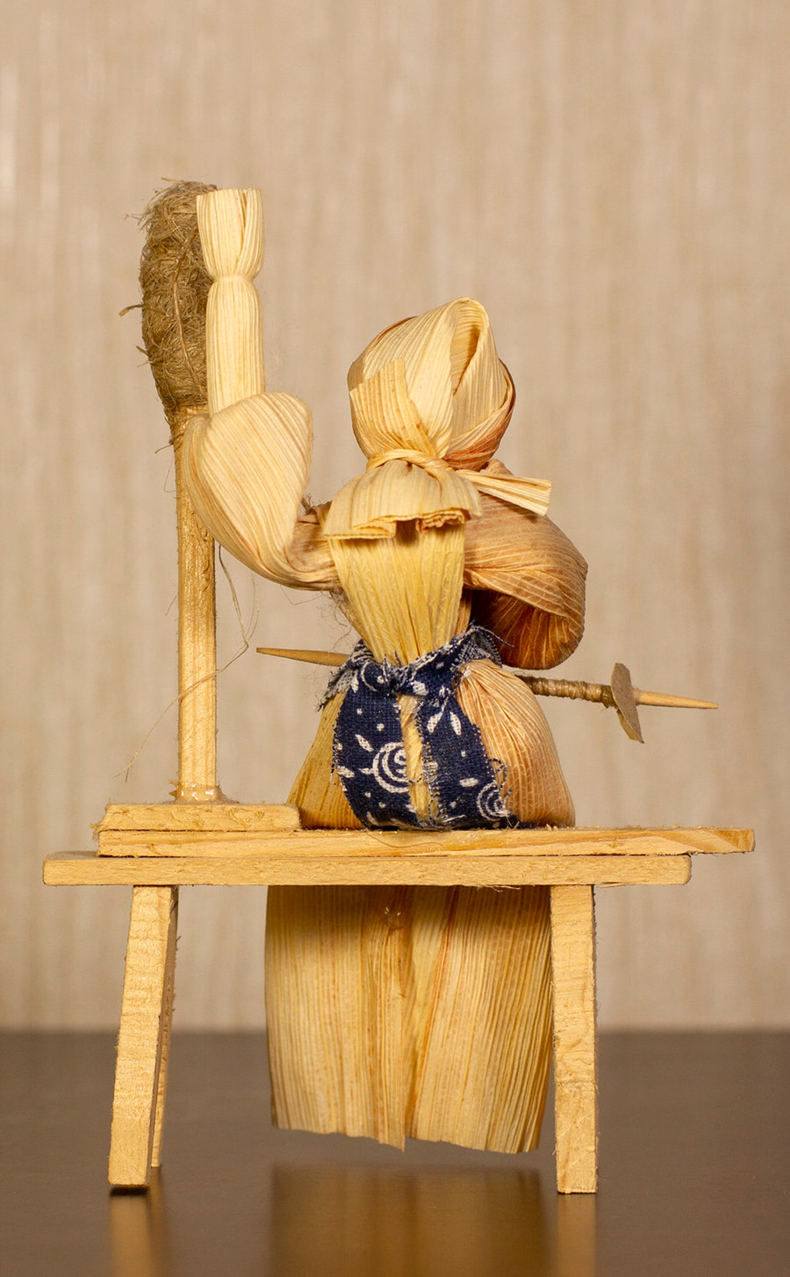 Slovak Handmade Traditional Folk Corn Husk Spinning Doll Etsy
