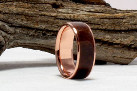 Wood and 2025 copper ring