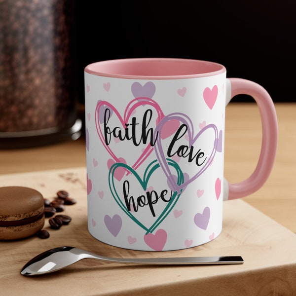 Faith Hope and Love Pastel Hearts College Graduation Gifts for Daughter, Son, or Favorite Student Best Graduation Gift for Seminary Students