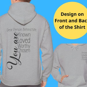 Dear Person Behind Me Sweatshirt, Christian Plus Sized Faith-based Hoodies, 4XL and 5XL Hoodies