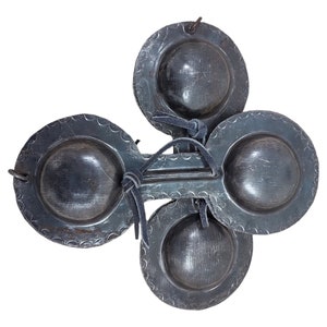 Handmade Vintage Moroccan Gnawa Iron Castanets - Qaraqueb Qraqeb Castanettes 4"×11"