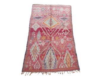 Vintage Moroccan Rug - Izza | Arabian Weaves' Wonder rug - 5.7x9.2 fts