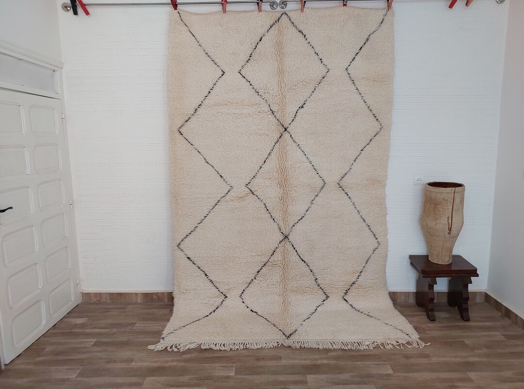 Moroccan Rug Authentic Beni Ourain Rug Timeless Style in Distressed ...
