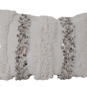 Handmade Berber Handira Wedding Pillow Case - Moroccan Blanket Inspired Cushion Cover for Bride