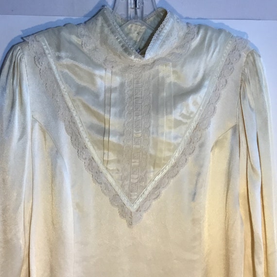 REDUCED: Jessica’s Gunnies Ivory Satin-Look Blouse