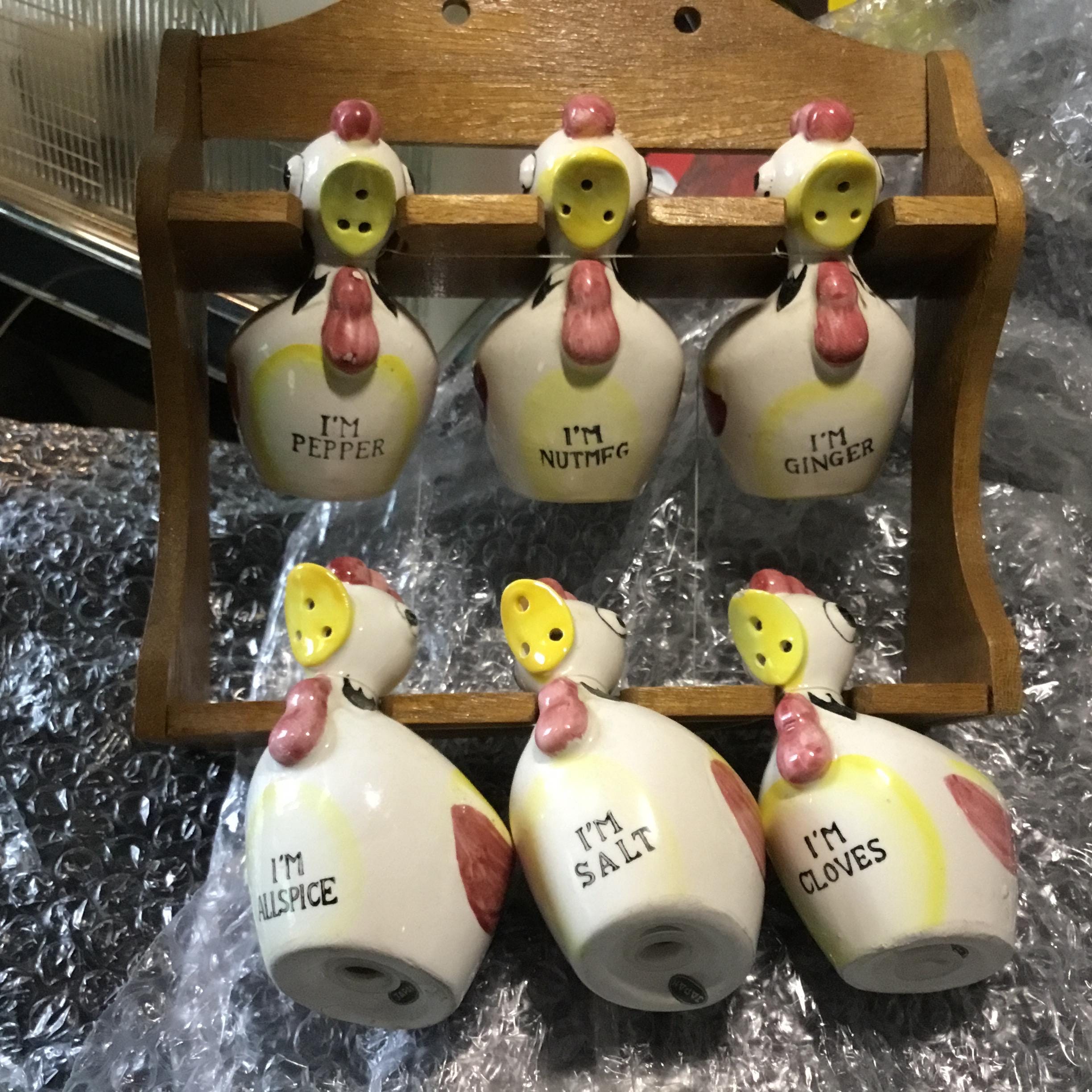 Rooster/chicken Spice Rack Set - Etsy