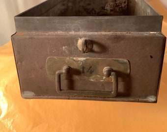 Small Vintage Swedish Bank Metal Safety Deposit Boxes 