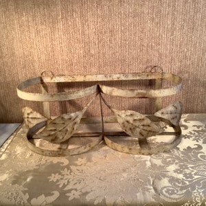 2 Pot Metal Wall Planter