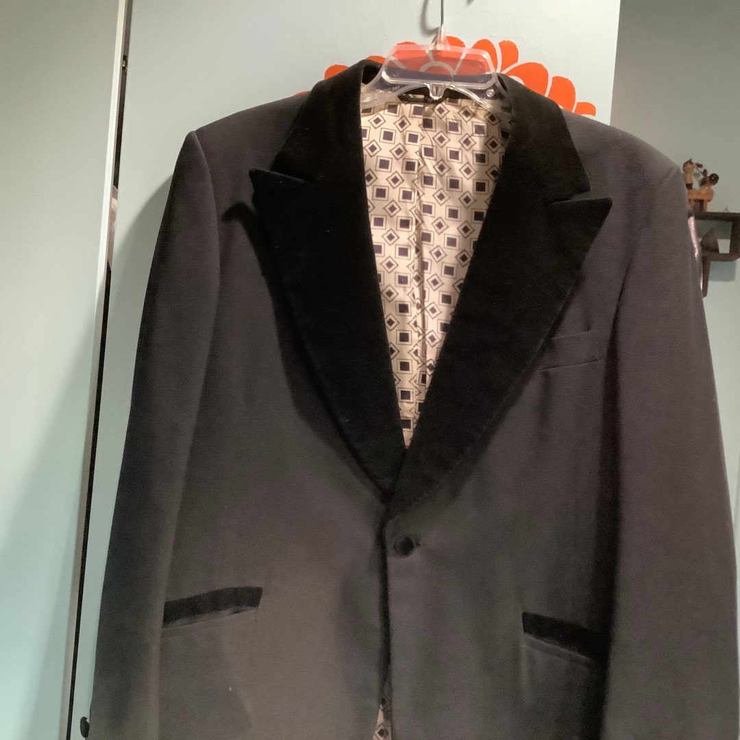 Lord West Velvet Lapel Mens Tuxedo Etsy