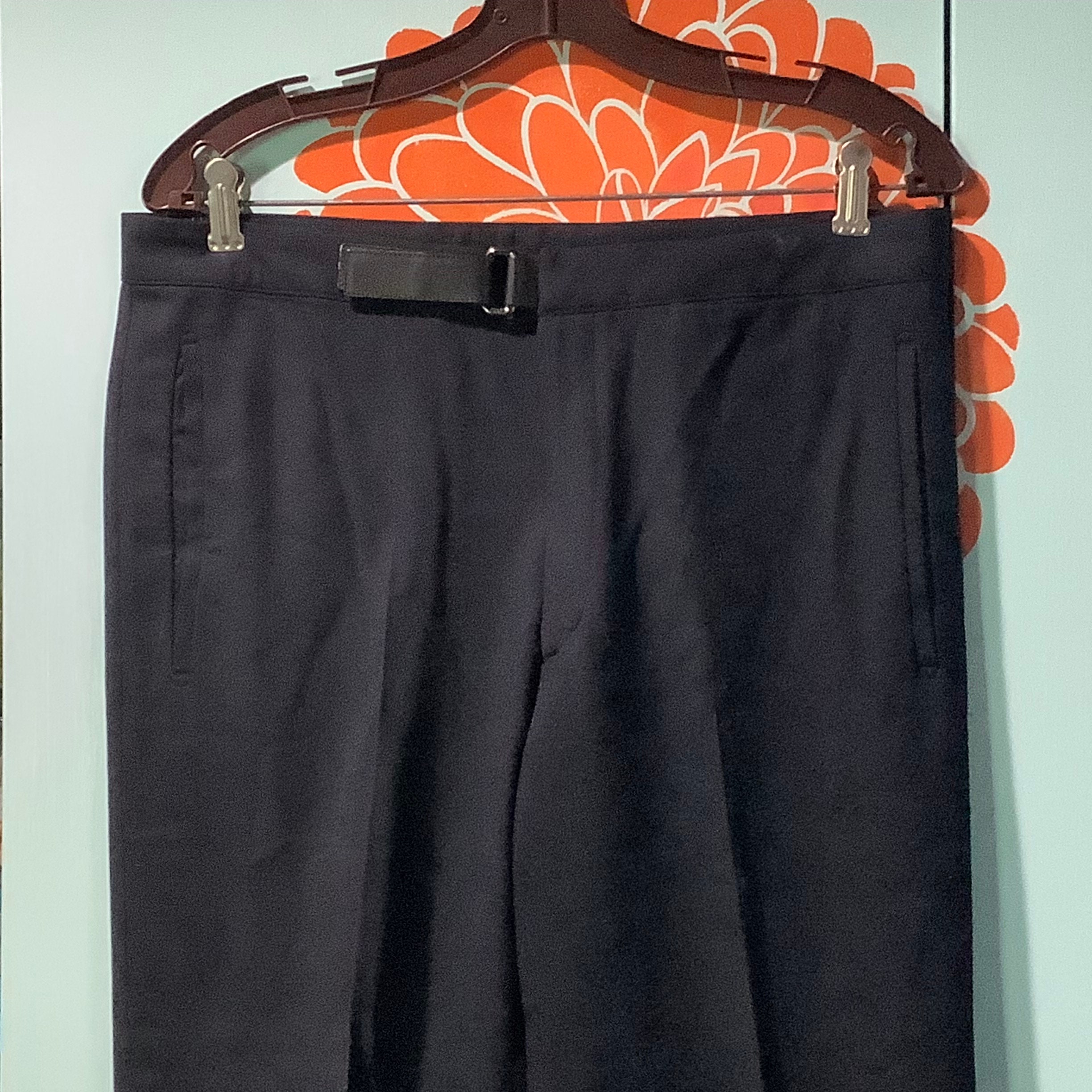 Prada 50 Navy Blue Wool Slacks - Etsy