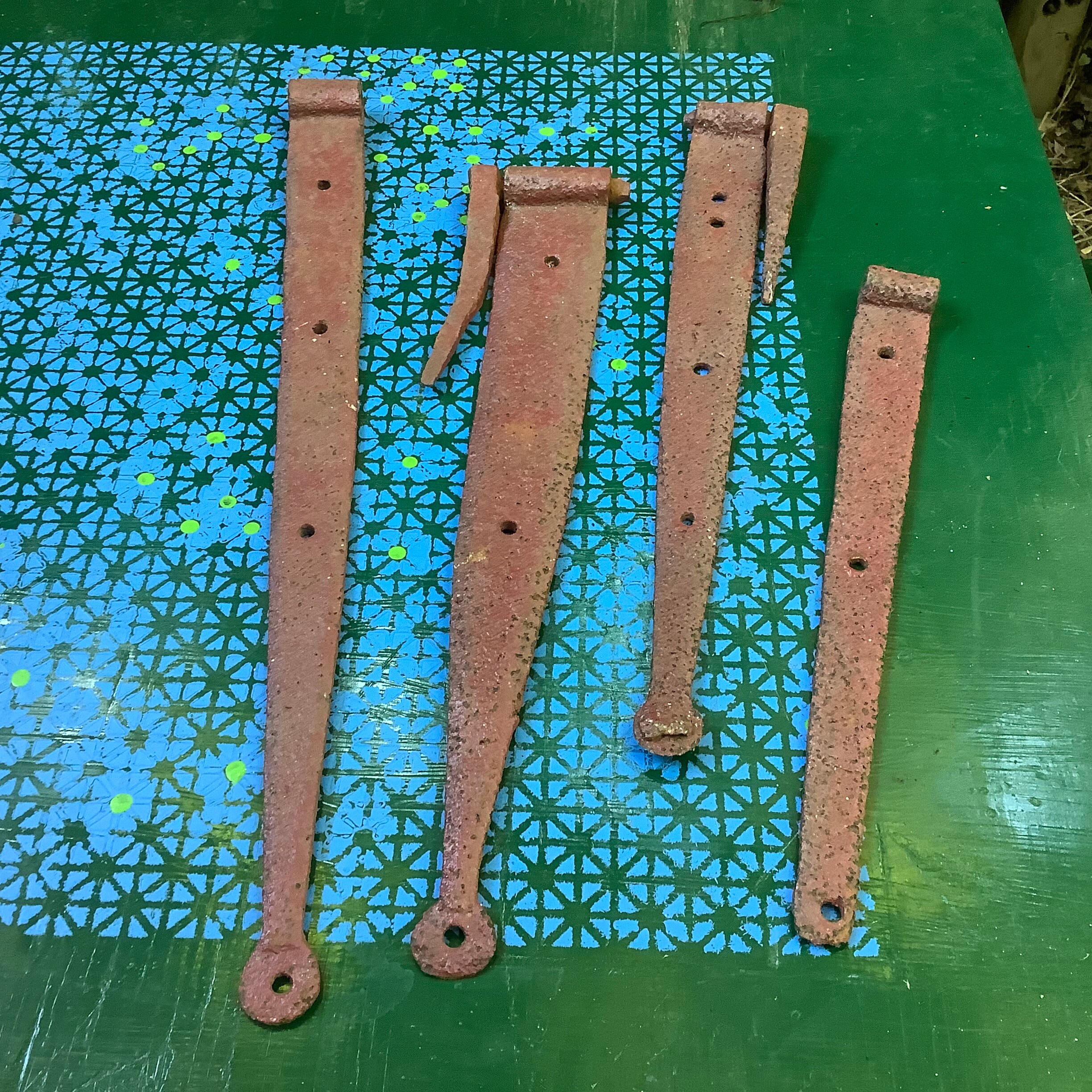 4 Old Strap Hinges Etsy