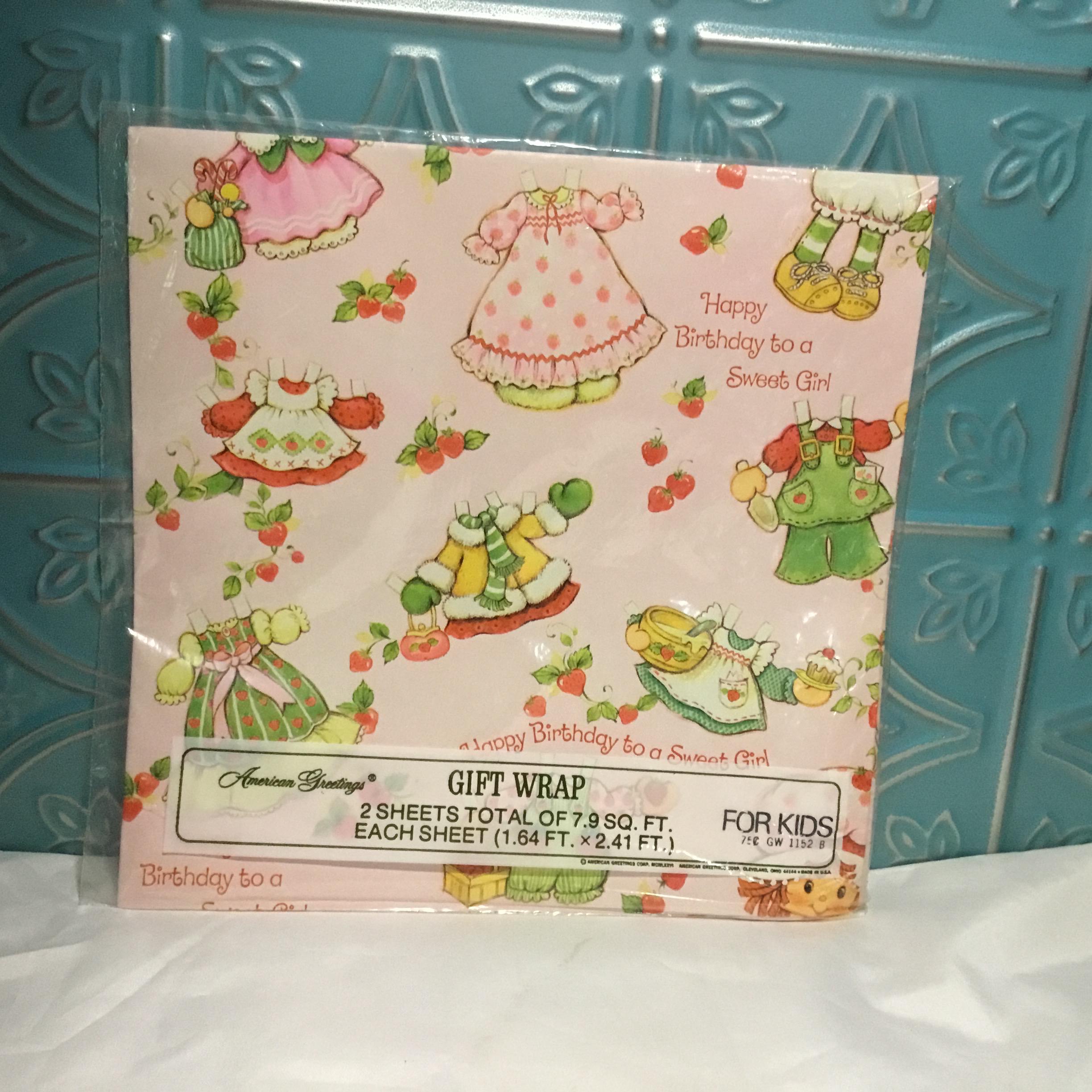 Strawberry Shortcake Vintage Wrapping - Etsy display picture 1